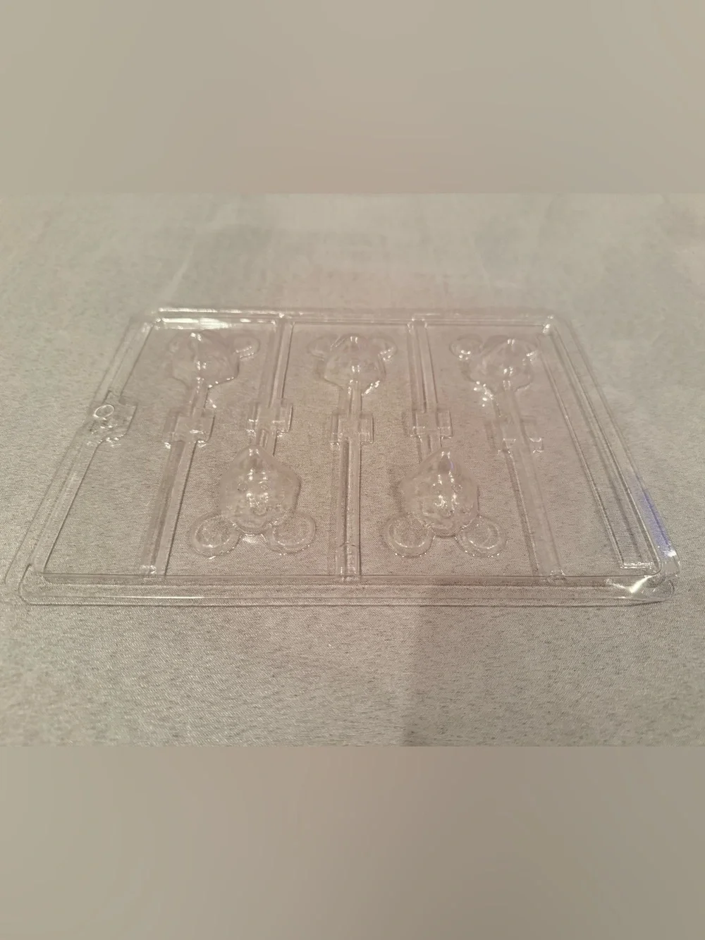 Clear Plastic Lollipop Mold Tray - Mickey Head Shapes